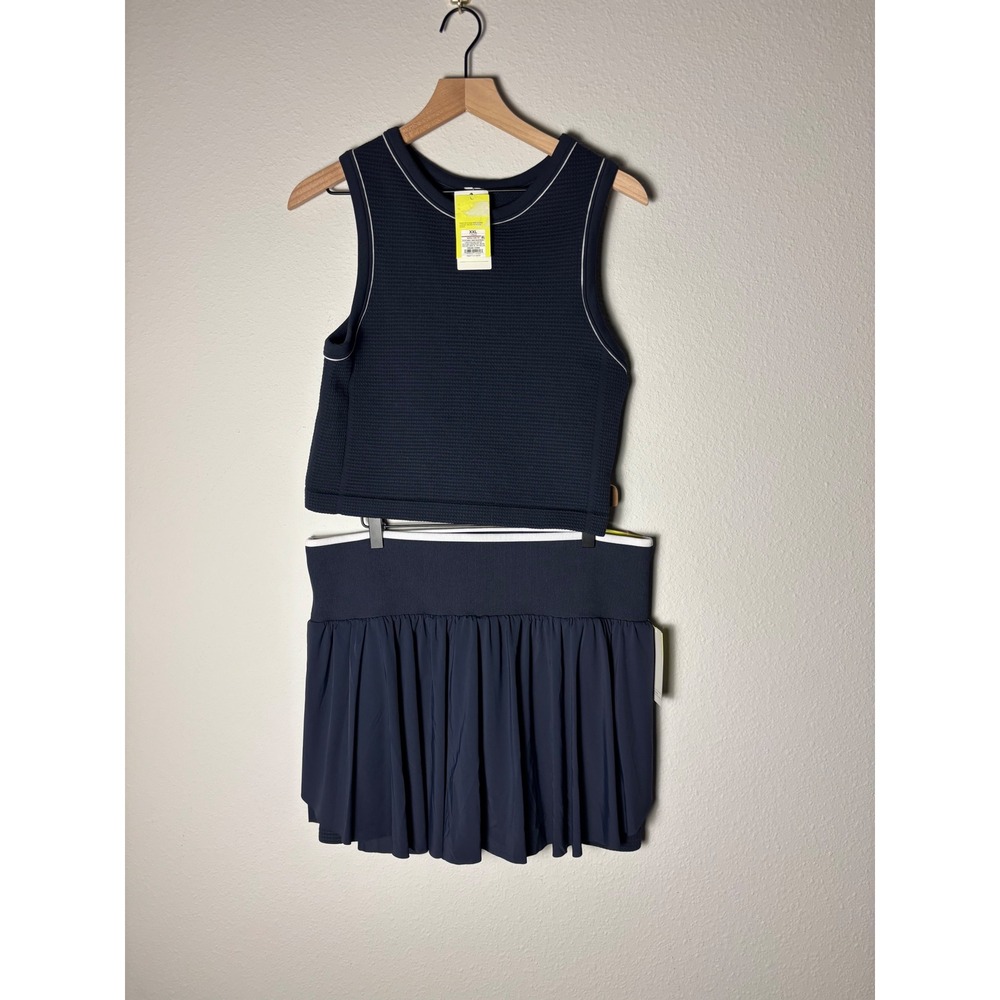 ☀️ All in Motion Navy Blue Muscle Tank and Pleated Skort Set XXL NWT